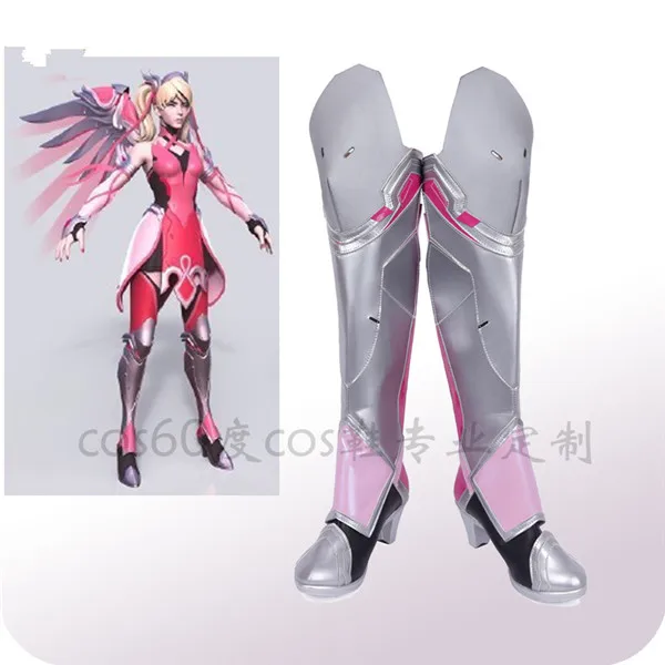 Обувь для косплея по индивидуальному заказу, популярная игра OW Pink Angel DVA, сапоги на высоком каблуке A
Обувь для косплея по индивидуальному заказу, популярная игра OW Pink Angel DVA, сапоги на высоком каблуке A