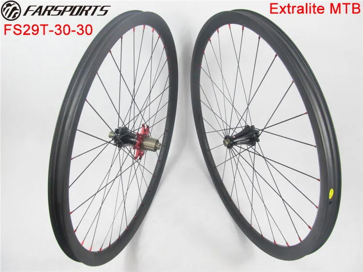 Super performance!! China Farsports 29er carbon clincher mtb bike wheels with Extralite disc hubs in 28/32 holes, only 1330g !!
Super performance!! China Farsports 29er carbon clincher mtb bike wheels with Extralite disc hubs in 28/32 holes, only 1330g !!
