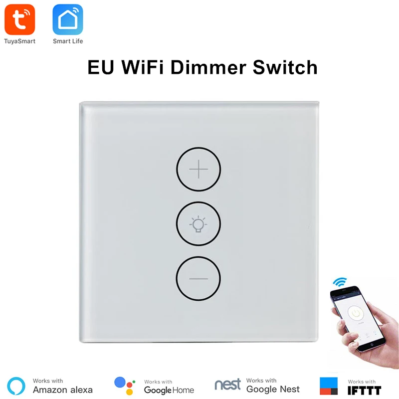 Tuya ЕС WiFi диммер 220V для светодиодных ламп совместим с Alexa Google Home голосовое