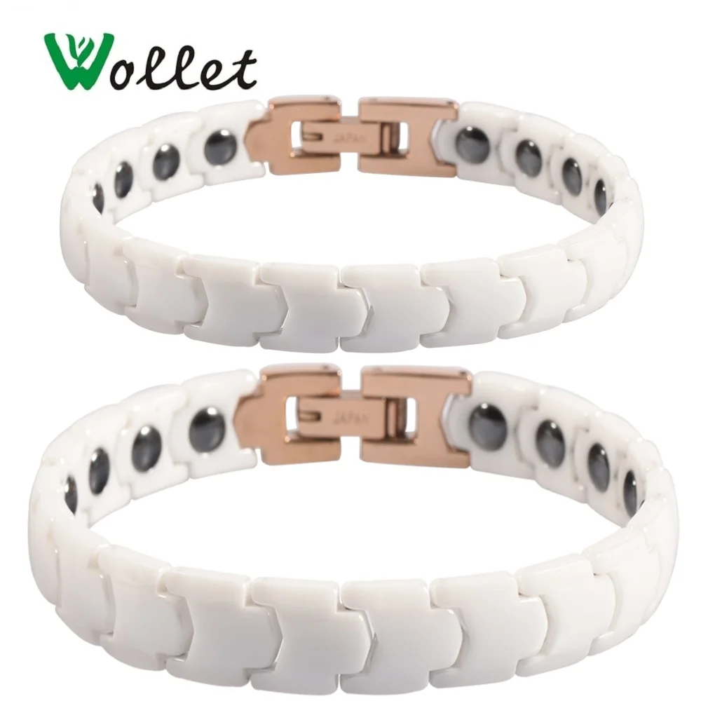 Wollet Jewelry Korea Design 99.999% Germanium Hematite Bracelet Bangle Magnetic White Ceramic For Women Men Couple Bracelet
Wollet Jewelry Korea Design 99.999% Germanium Hematite Bracelet Bangle Magnetic White Ceramic For Women Men Couple Bracelet