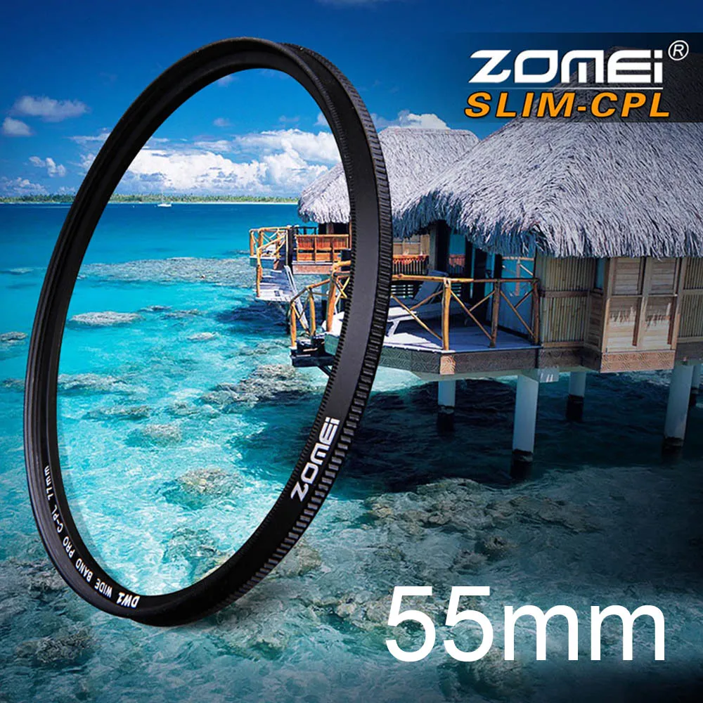 

Zomei 55mm Ultra Slim CPL Filter CIR-PL Circular Polarizing Polarizer Filter for Olympus Sony Nikon Canon Pentax Hoya Lens 55 mm