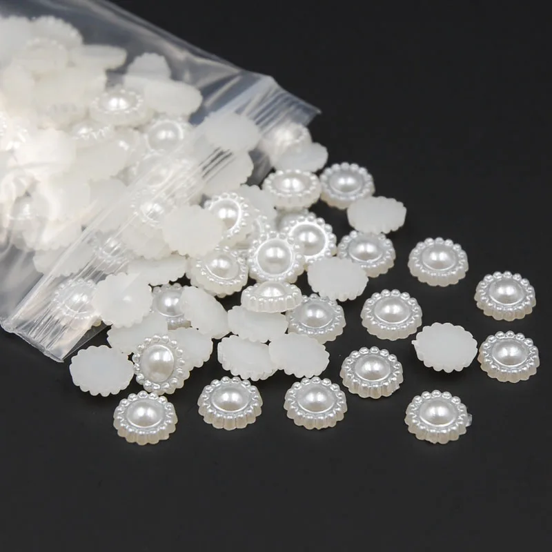 New 10mm Ivory /White 300pieces Flower Half Round Imitation Pearls ABS Resin Beads Wedding Cards Embellishments DIY Decoration
New 10mm Ivory /White 300pieces Flower Half Round Imitation Pearls ABS Resin Beads Wedding Cards Embellishments DIY Decoration