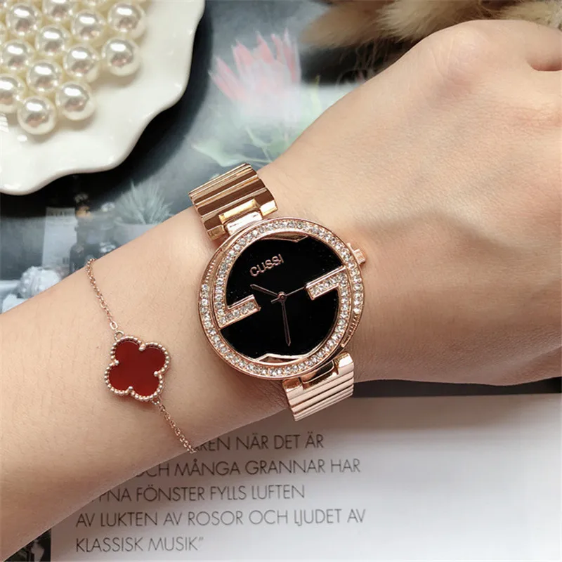 Cussi Unique Design Women's Watch Rose Gold Rhinestones Luxury Brand Ladies Bracelet Watches Quartz Wristwatches relogio femino
Cussi Unique Design Women's Watch Rose Gold Rhinestones Luxury Brand Ladies Bracelet Watches Quartz Wristwatches relogio femino