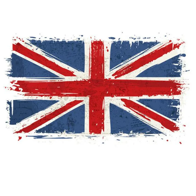 Модная одежда с нашивками Большой Британский флаг термопечать футболка для