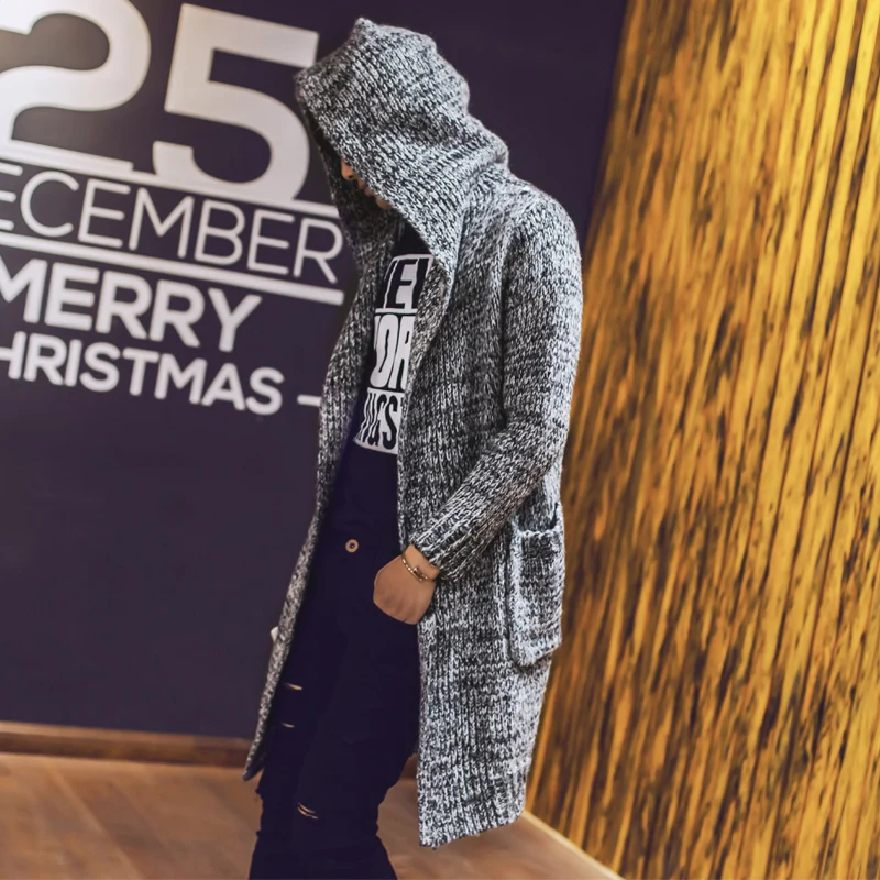 Men's Cardigan Hooded Sweaters New Fashion Male Long Sweaters Men Solid Cardigan Sweaters Size 2XL
Men's Cardigan Hooded Sweaters New Fashion Male Long Sweaters Men Solid Cardigan Sweaters Size 2XL