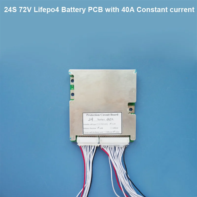 72V Lifepo4 Battery BMS and or 24S Li ion Battery PCB 100.8V with Balance function and 30A 40A 50A constant current
72V Lifepo4 Battery BMS and or 24S Li ion Battery PCB 100.8V with Balance function and 30A 40A 50A constant current