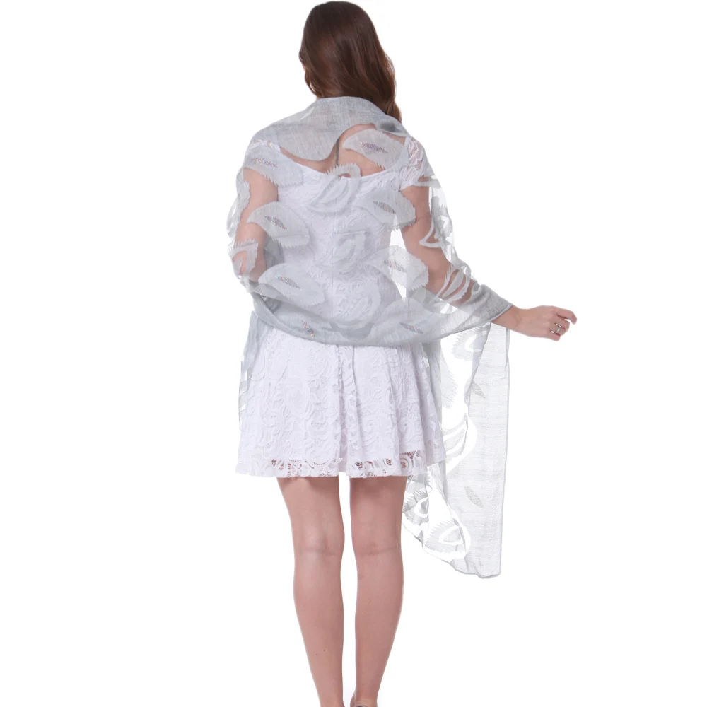 Fashion Silk Scarf Spring Summer Shawl Winter Fall Wrap Hijab Beachwear Stole Top Quality Soft Lurex Peacock Plume Luxury Grey
Fashion Silk Scarf Spring Summer Shawl Winter Fall Wrap Hijab Beachwear Stole Top Quality Soft Lurex Peacock Plume Luxury Grey