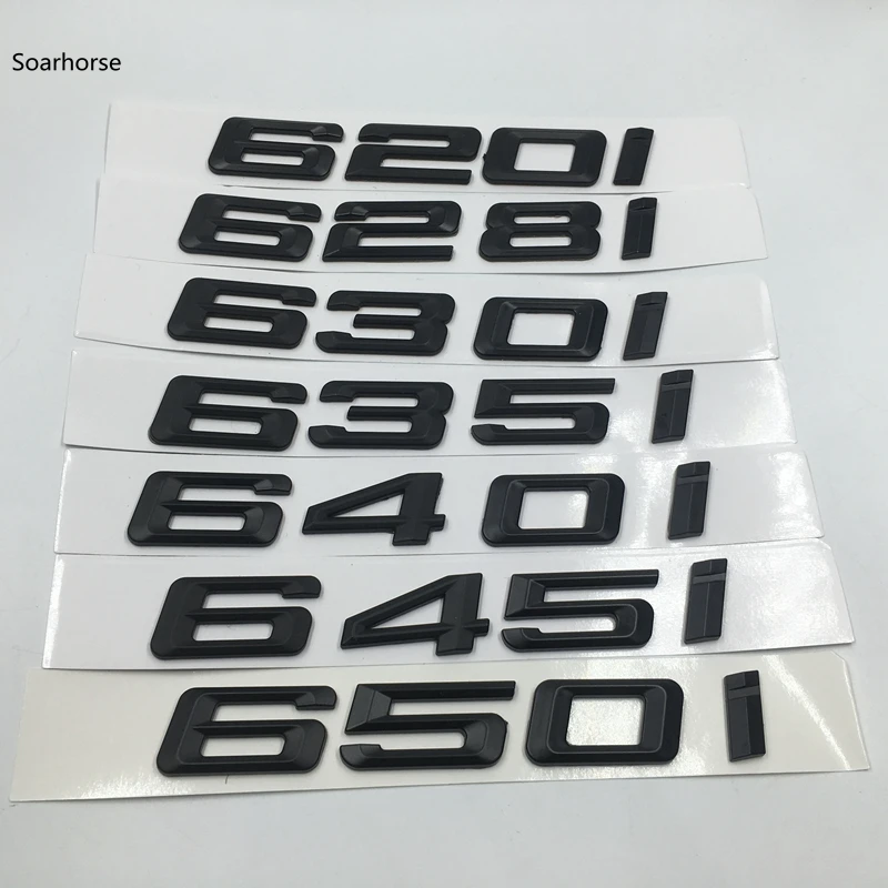 Matt Black ABS Letters Car Emblem Stickers for BMW 6 Series E63 E64 F12 F13 620i 628i 630i 635i 640i 645i 650i
Matt Black ABS Letters Car Emblem Stickers for BMW 6 Series E63 E64 F12 F13 620i 628i 630i 635i 640i 645i 650i