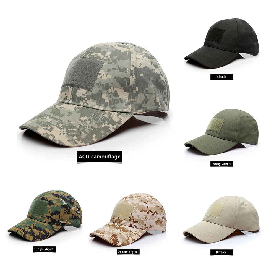 Military Baseball Cap Sunscreen Hat Tactical Army Camouflage Visor Magic Stick Adjustable Head Wear for Fishing Cycling Camping
Military Baseball Cap Sunscreen Hat Tactical Army Camouflage Visor Magic Stick Adjustable Head Wear for Fishing Cycling Camping