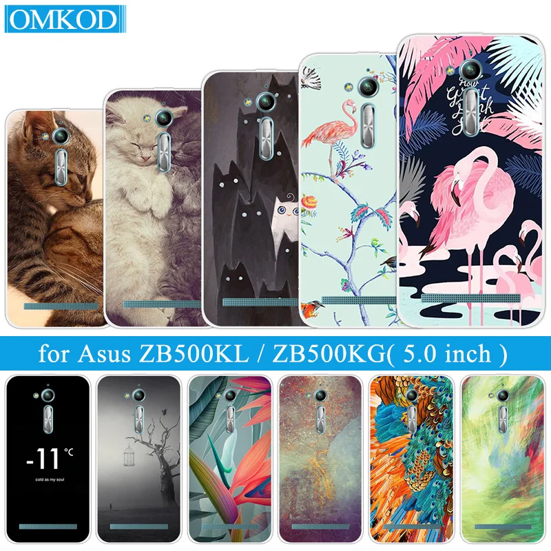 5 0 дюйма для ASUS Zenfone GO ZB500KL DIY Фламинго чехлы телефонов мягкий силиконовый