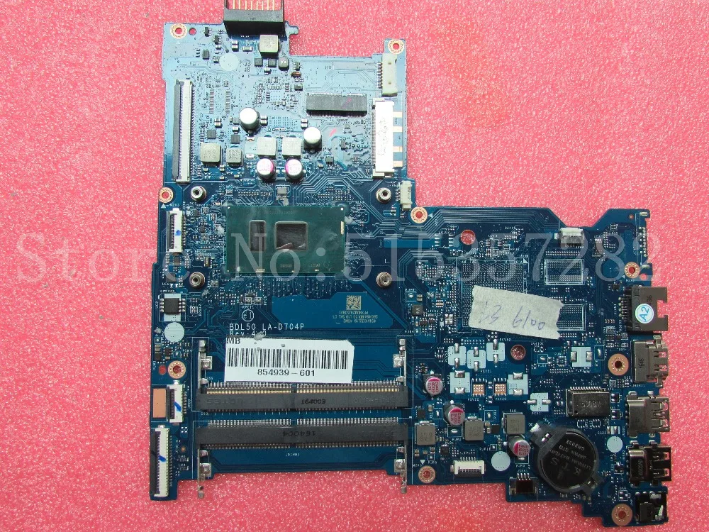 854939 601 для ноутбука HP 15 AY 115 AY028CA материнская плата BDL50 LA D704P SR2EU I3 6100U|Материнские