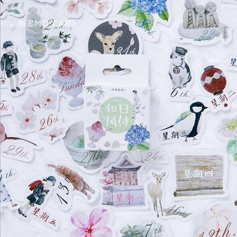 Creative Japanese Style Date Paper Lable Stickers Crafts And Scrapbooking Decorative Lifelog Sticker Lovely Stationery 45PCS/box
Creative Japanese Style Date Paper Lable Stickers Crafts And Scrapbooking Decorative Lifelog Sticker Lovely Stationery 45PCS/box