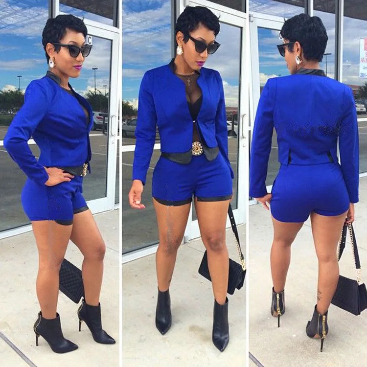 Spring Autumn Office Lady Blazer Suit Women Short Set Ladies Casual Slim Set Jacket & Shorts Women Solid 2 Pieces Set
Spring Autumn Office Lady Blazer Suit Women Short Set Ladies Casual Slim Set Jacket & Shorts Women Solid 2 Pieces Set
