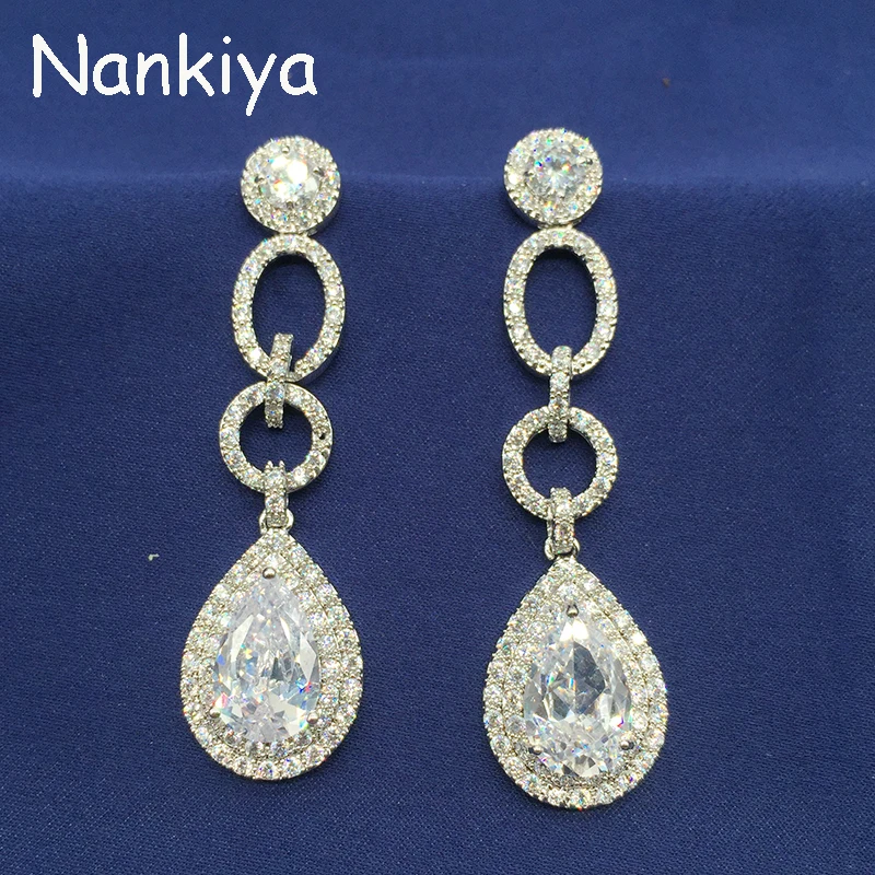 Nankiya New Fashion Waterdrop Gift Earrings With Clear Shiny Zirconia Copper Jewelry Accessories Earring Women For Party NE897
Nankiya New Fashion Waterdrop Gift Earrings With Clear Shiny Zirconia Copper Jewelry Accessories Earring Women For Party NE897