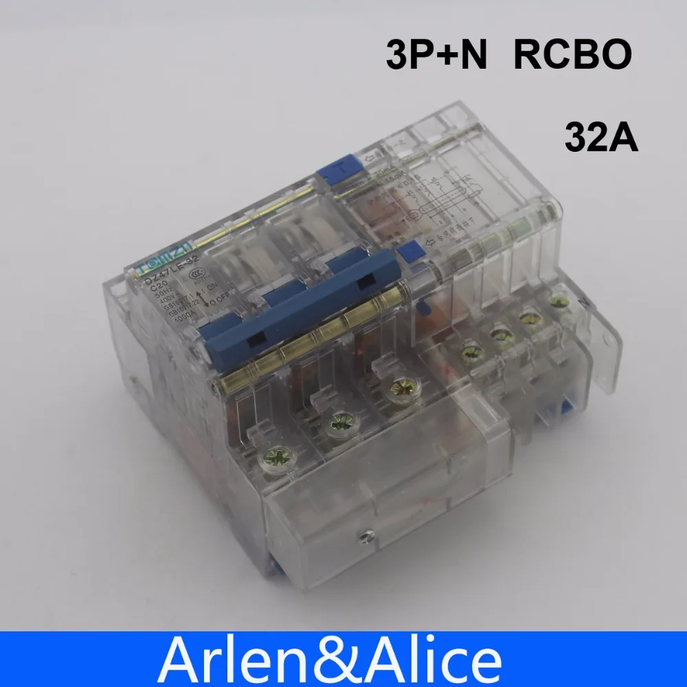 DZ47LE 3P+N 32A 400V~ 50HZ/60HZ Residual current Circuit breaker with over current and Leakage protection RCBO
DZ47LE 3P+N 32A 400V~ 50HZ/60HZ Residual current Circuit breaker with over current and Leakage protection RCBO