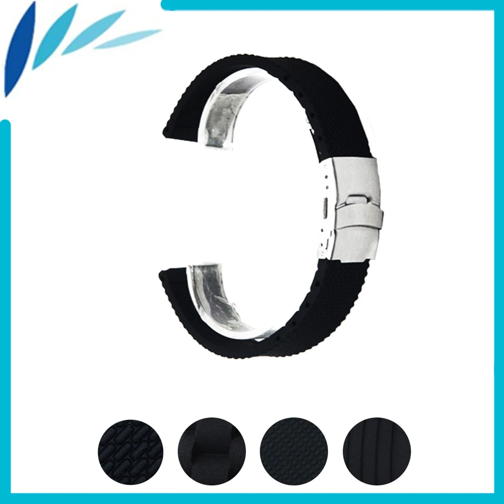 Silicone Rubber Watch Band 18mm 20mm 22mm 24mm for MK Men Women Stainless Steel Safety Clasp Strap Loop Belt Bracelet Black
Silicone Rubber Watch Band 18mm 20mm 22mm 24mm for MK Men Women Stainless Steel Safety Clasp Strap Loop Belt Bracelet Black