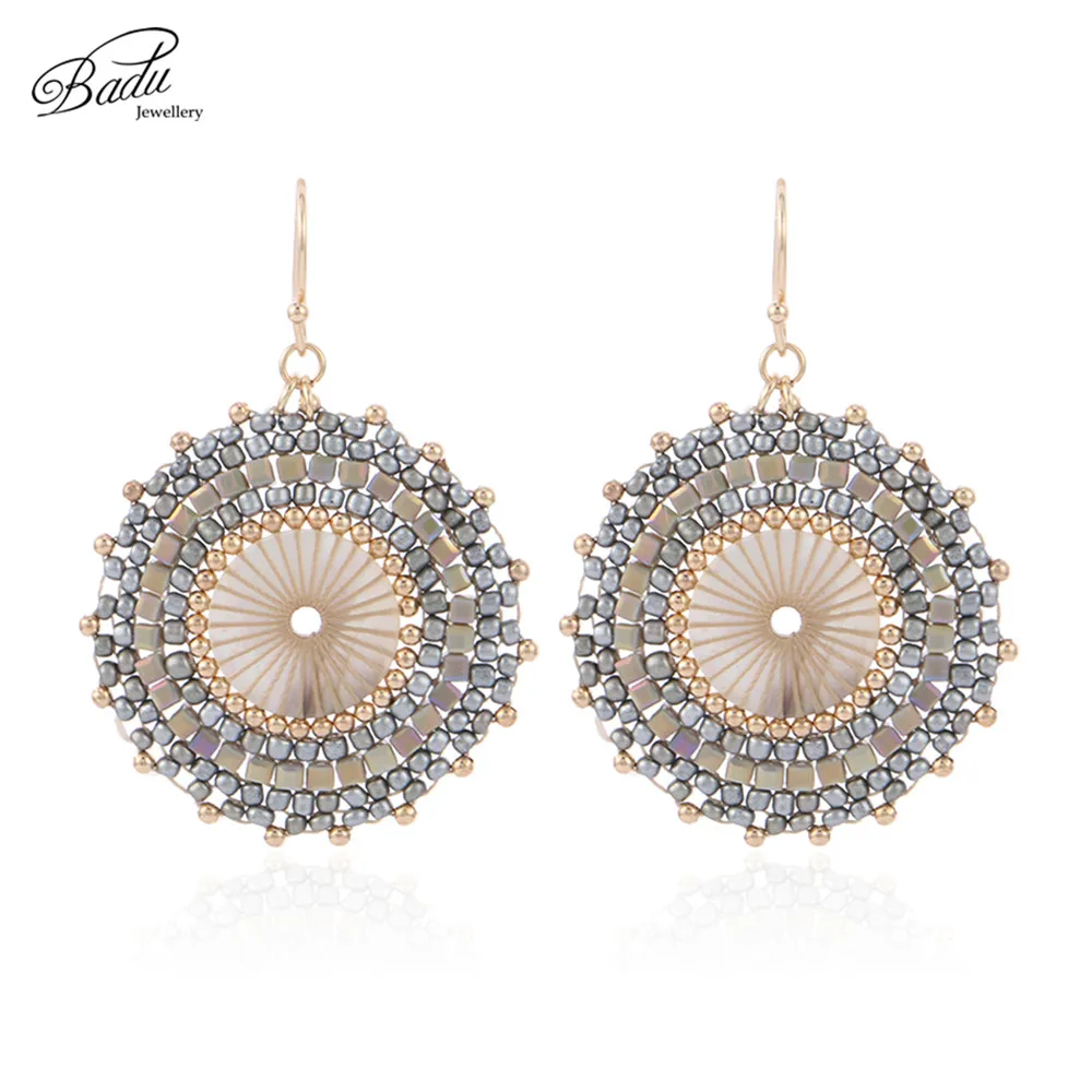 Badu Big Round Crochet Earrings for Women Japanese Seed Beads Ethnic Charm Dangle Drop Earring Fashion Jewelry Gift Wholesale
Badu Big Round Crochet Earrings for Women Japanese Seed Beads Ethnic Charm Dangle Drop Earring Fashion Jewelry Gift Wholesale