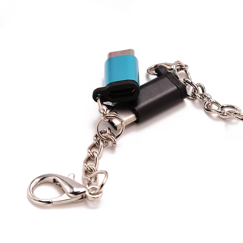 Микро usb type-C мобильный телефон мини зарядное устройство адаптер с брелок для samsung