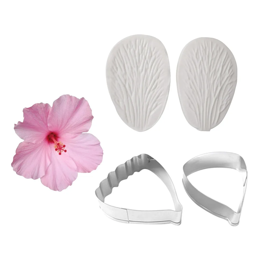 Hibiscus Flower Veiner Silicone Mold & Flower Cutter Set Cake Decorating Fondant Impression Flower Mold Sugarcraft Cake Mold
Hibiscus Flower Veiner Silicone Mold & Flower Cutter Set Cake Decorating Fondant Impression Flower Mold Sugarcraft Cake Mold