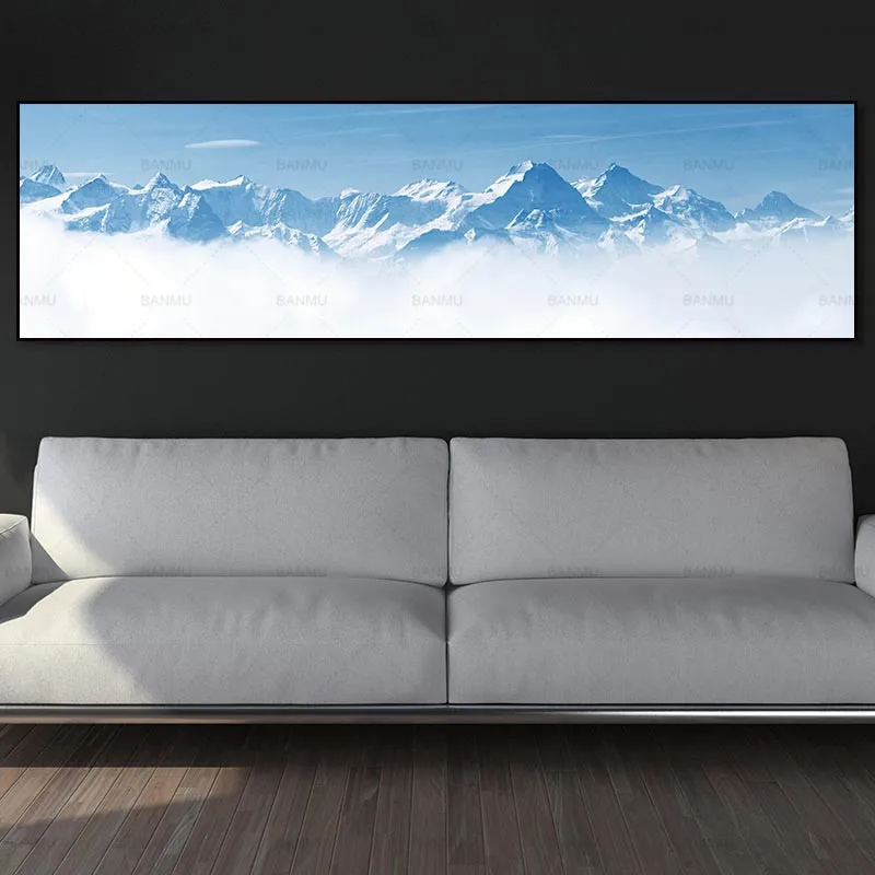 BANMU Nordic Long Paintings Print Snow Mountain on Canvas Painting Wall Art Poster Home Decor for Livingroom Decoration No Frame
BANMU Nordic Long Paintings Print Snow Mountain on Canvas Painting Wall Art Poster Home Decor for Livingroom Decoration No Frame