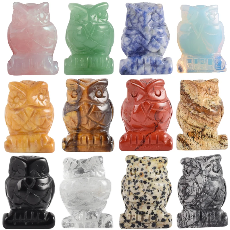 Carved Eagle Statue Natural Crystal Figurine Handmade Natural Stone Healing Reiki Mini Owl Figurine for Home Decora Owl Statue
Carved Eagle Statue Natural Crystal Figurine Handmade Natural Stone Healing Reiki Mini Owl Figurine for Home Decora Owl Statue
