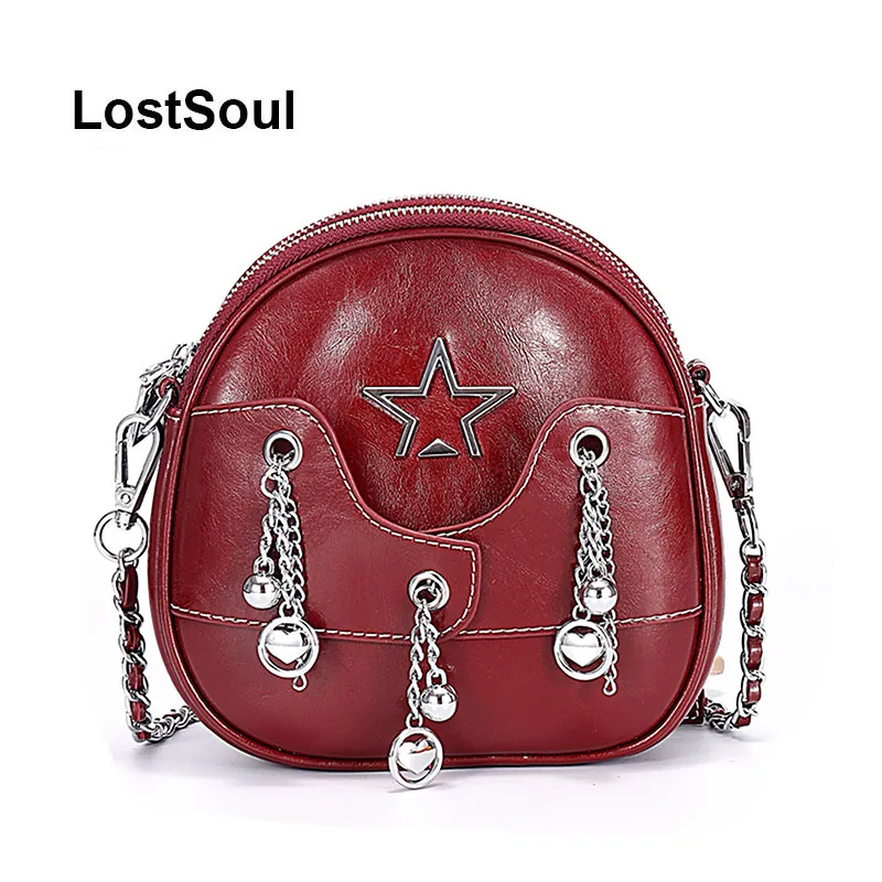LostSoul women bag shoulder messenger leather bag woman sale vintage mini chain crossbody bags cowhide leather girl feminia sac
LostSoul women bag shoulder messenger leather bag woman sale vintage mini chain crossbody bags cowhide leather girl feminia sac