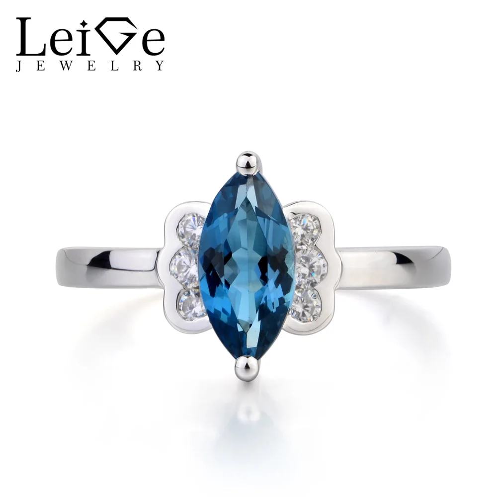 Leige Jewelry London Blue Topaz Ring Topaz Promise Ring November Birthstone Marquise Cut Blue Gemstone 925 Sterling Silver Gifts
Leige Jewelry London Blue Topaz Ring Topaz Promise Ring November Birthstone Marquise Cut Blue Gemstone 925 Sterling Silver Gifts