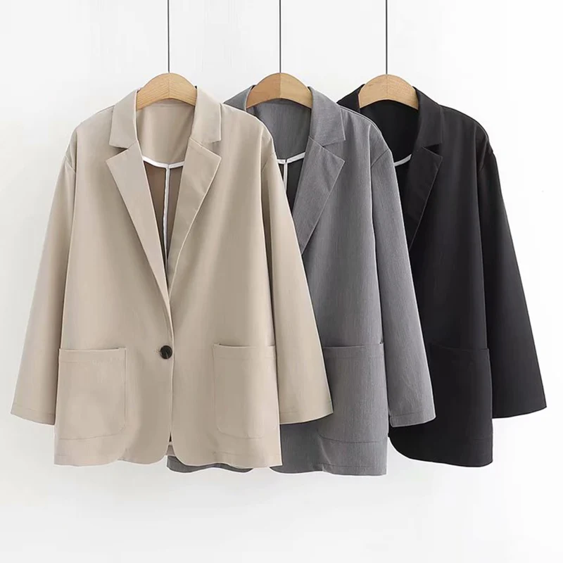 Foreign trade original 2020 spring women's new loose Korean version of breathable comfort one button simple wild blazer z20
Foreign trade original 2020 spring women's new loose Korean version of breathable comfort one button simple wild blazer z20