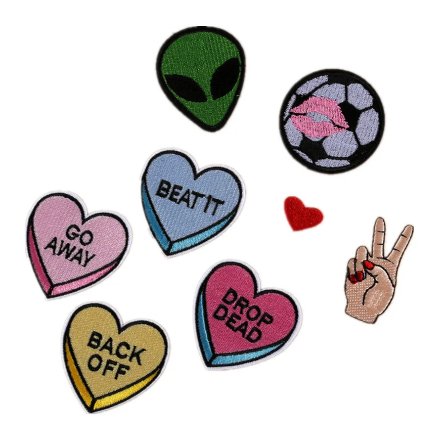 Clothing Embroidery Alien/Football/Finger Gestrue Mix Patches For Apparel Bags DIY Accessories
Clothing Embroidery Alien/Football/Finger Gestrue Mix Patches For Apparel Bags DIY Accessories