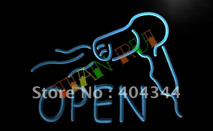 LB132- OPEN Hair Saloon Hair Dryer Displays Light Sign