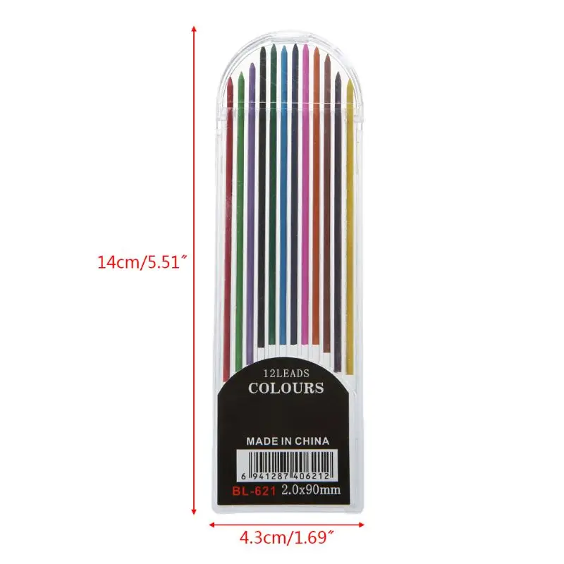 2.0 mm Mechanical Pencil Colors 2B Lead Refills Draft Drawing Writing Crafting Art Sketching School Stationery Office Supply
2.0 mm Mechanical Pencil Colors 2B Lead Refills Draft Drawing Writing Crafting Art Sketching School Stationery Office Supply
