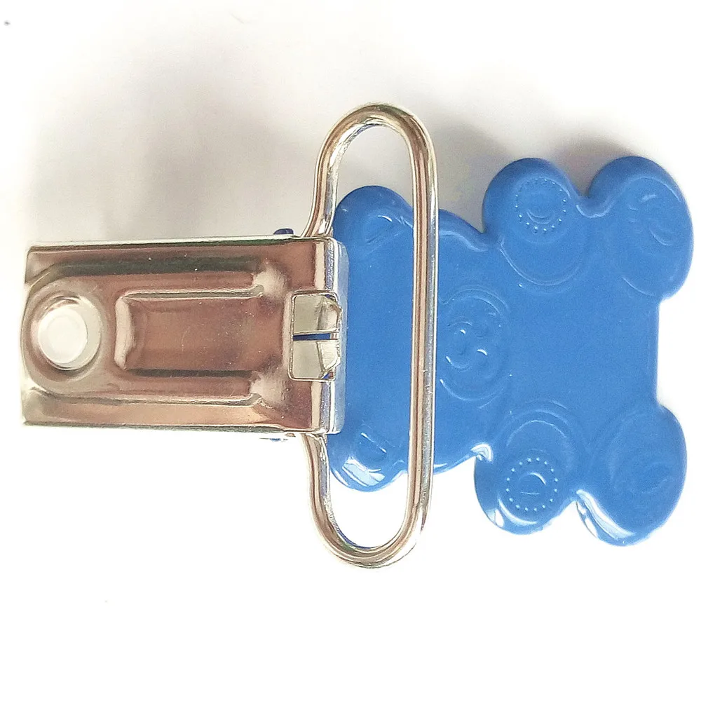 50pcs Hot selling metal stainless steel adorable blue ted bear shaped suspender clips
50pcs Hot selling metal stainless steel adorable blue ted bear shaped suspender clips
