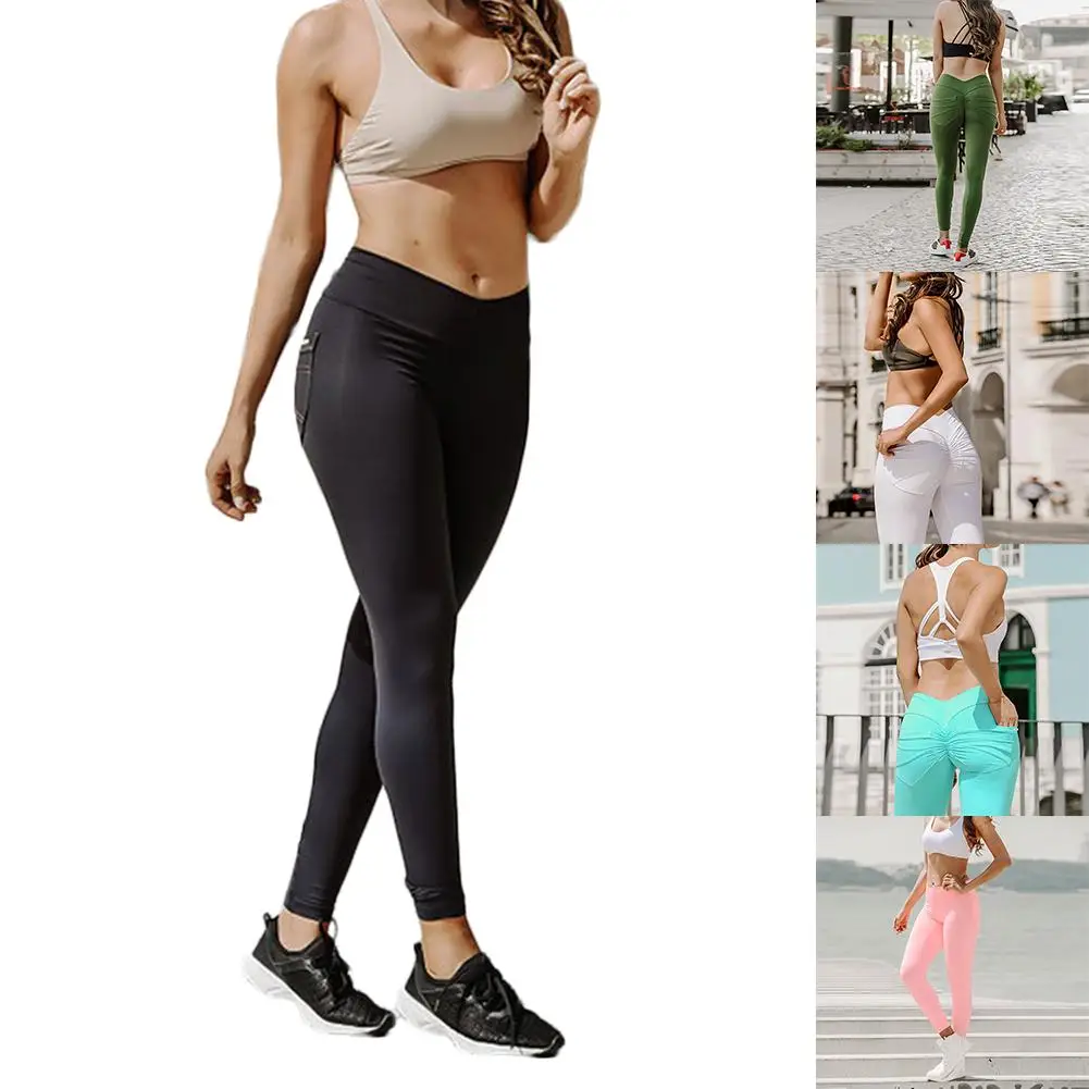 Women's Solid Color Pocket Yoga Pants Sports Leggings Tight Fitness Pants Hip Pants
Women's Solid Color Pocket Yoga Pants Sports Leggings Tight Fitness Pants Hip Pants