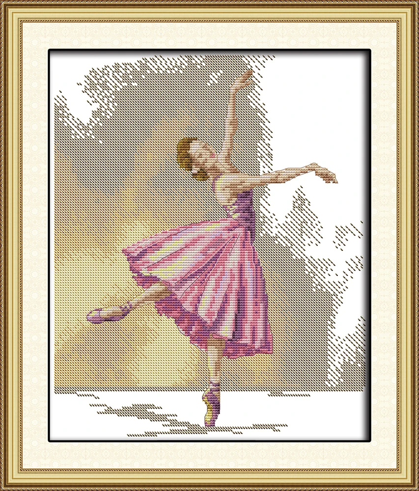 

Ballet cross stitch kit food aida 14ct 11ct count print canvas hand sew cross-stitching embroidery DIY handmade needlework