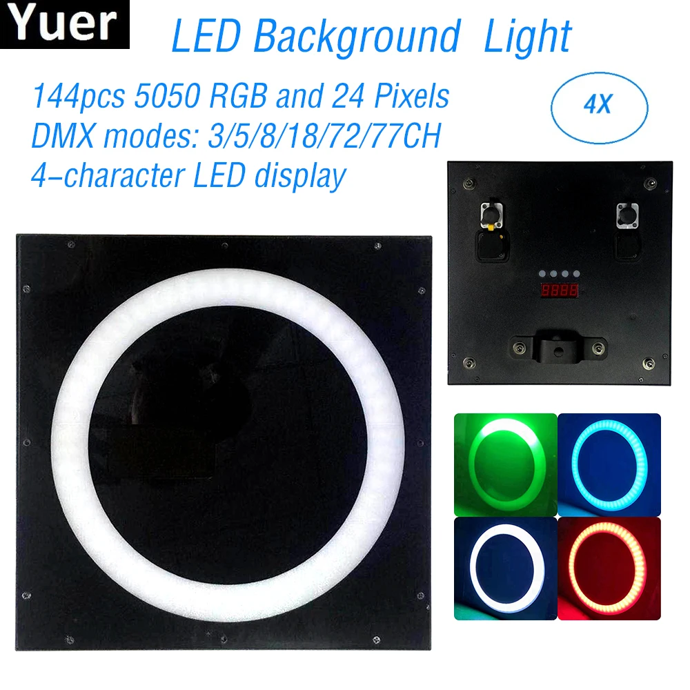 4Pcs/Lot 144pcs 5050 RGB LED Halo Pixes Background Lights Party Light Club LED DJ Disco Rotating Stage Stroboscope Effect Light
4Pcs/Lot 144pcs 5050 RGB LED Halo Pixes Background Lights Party Light Club LED DJ Disco Rotating Stage Stroboscope Effect Light