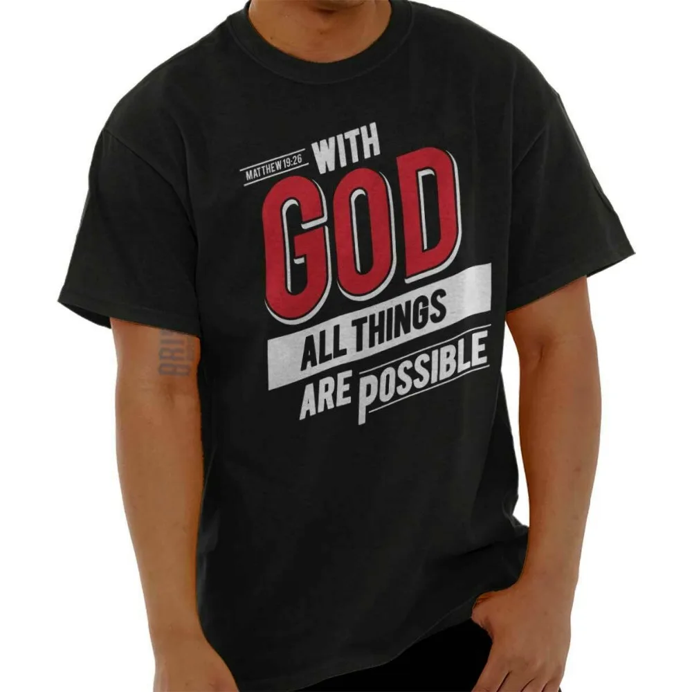 All Possible God Christian Shirt | Religious Gift Jesus Faith T Shirt Fashion 2019 Summer New Men Cotton T-Shirt 3D Print
All Possible God Christian Shirt | Religious Gift Jesus Faith T Shirt Fashion 2019 Summer New Men Cotton T-Shirt 3D Print