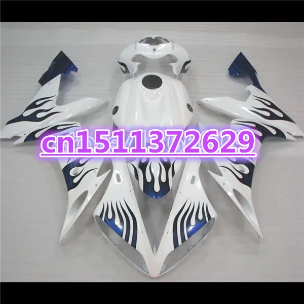Bo YZFR1 Fairing kit for YZF R1 04 05 06 YZF-R1 04-06 YZF1000 blue flames in white YZF R1 2004 2005 2006 fairing parts
Bo YZFR1 Fairing kit for YZF R1 04 05 06 YZF-R1 04-06 YZF1000 blue flames in white YZF R1 2004 2005 2006 fairing parts