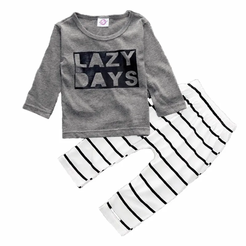 Newborn Baby's Sets Boys T-Shirt +Striped Pants 2 Piece Suit Infant Cotton Pullover O-Neck Clothing Autumn Long Sleeves Costumes
Newborn Baby's Sets Boys T-Shirt +Striped Pants 2 Piece Suit Infant Cotton Pullover O-Neck Clothing Autumn Long Sleeves Costumes