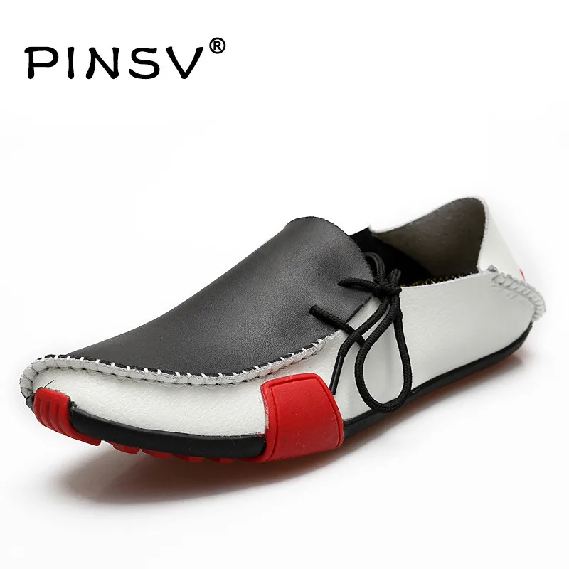 PINSV/кожаная обувь мужские лоферы мокасины кроссовки повседневная для вождения