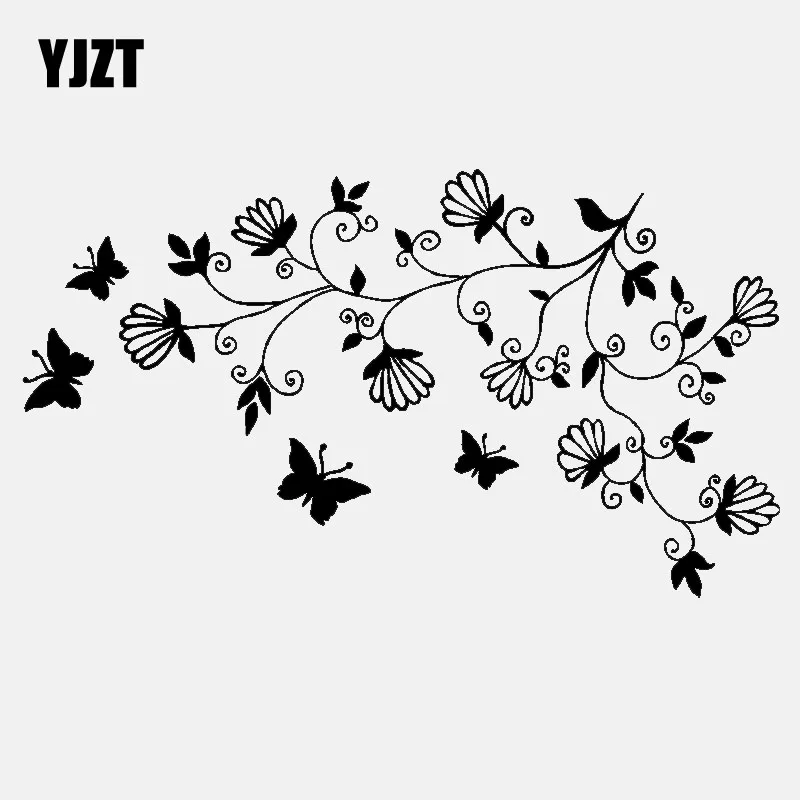 YJZT 18.8CM*10.6CM Butterfly Floral Car Sticker Vinyl Decal StyleBlack/Silver C24-0348
YJZT 18.8CM*10.6CM Butterfly Floral Car Sticker Vinyl Decal StyleBlack/Silver C24-0348