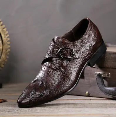 Embossed Leather Mens Dress Pointed Toe Oxfords Shoes 2018 Black Coffee Male Fashion Buckles Spring Wedding Party Formal Shoes
Embossed Leather Mens Dress Pointed Toe Oxfords Shoes 2018 Black Coffee Male Fashion Buckles Spring Wedding Party Formal Shoes
