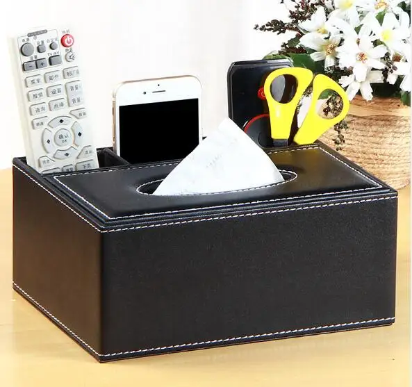1PC Tissue Box PU Leather Multifunctional Napkin Phone Remote Control Holder Storage Box Desk organizer Container OK 0747
1PC Tissue Box PU Leather Multifunctional Napkin Phone Remote Control Holder Storage Box Desk organizer Container OK 0747