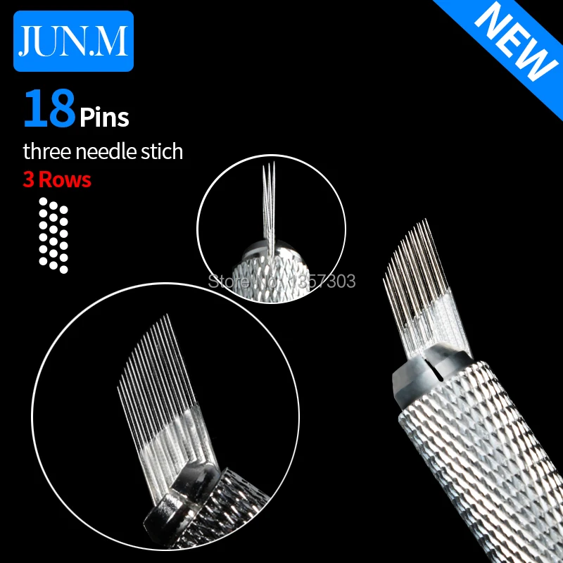 Free Shipping 50 Pcs new 3 rows Line 18Pin Needle Permanent Eyebrow Makeup Needle Blades For Microblading Pen Manual Embroidery
Free Shipping 50 Pcs new 3 rows Line 18Pin Needle Permanent Eyebrow Makeup Needle Blades For Microblading Pen Manual Embroidery