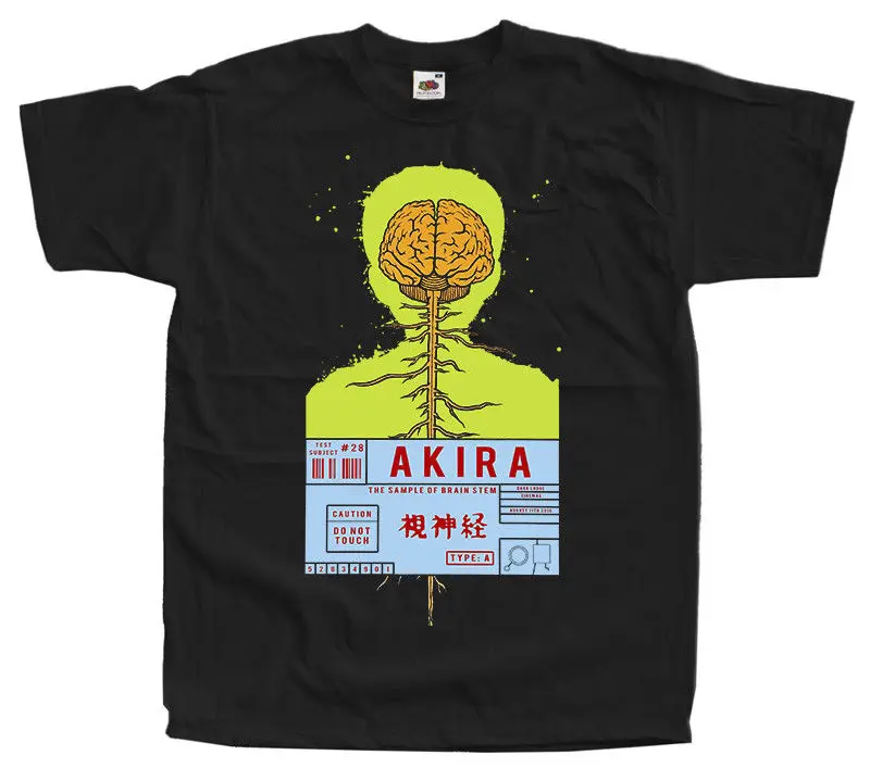 AKIRA 1988 4 принта футболка черного цвета размеры S 5XL 100% хлопок японская манга K. Otomo