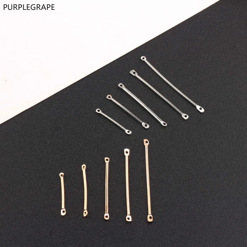 DIY earrings hand-made accessories double hole connecting rod metal ear hook basic parts material hanging pieces 10 pieces 
DIY earrings hand-made accessories double hole connecting rod metal ear hook basic parts material hanging pieces 10 pieces