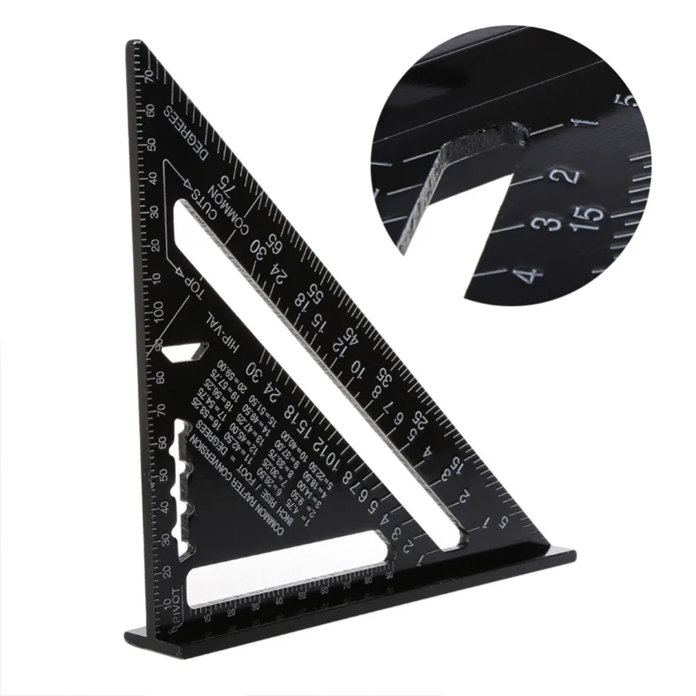 7 Inch Metric Aluminum Alloy Triangle Ruler Speed Square Roofing Angle Protractor For DIY Artists Woodworking Measuring Tools
7 Inch Metric Aluminum Alloy Triangle Ruler Speed Square Roofing Angle Protractor For DIY Artists Woodworking Measuring Tools