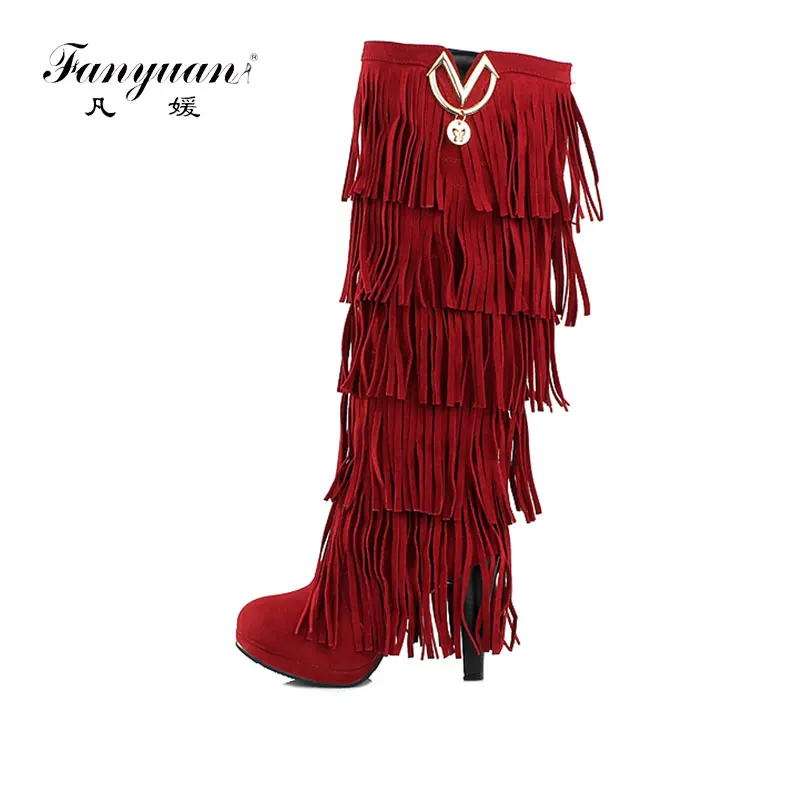 Fanyuan Plus Size 33-43 Ladies High Heels Over Knee Long Boots Women Thick Platform Tassels Side Shoes Women Autumn Botas
Fanyuan Plus Size 33-43 Ladies High Heels Over Knee Long Boots Women Thick Platform Tassels Side Shoes Women Autumn Botas