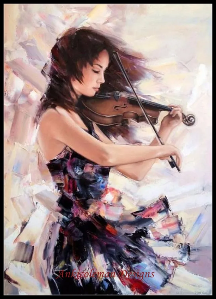 Embroidery Counted Cross Stitch Kits Needlework - Crafts 14 ct DMC DIY Arts Handmade Decor - Girl playing the Violin
Embroidery Counted Cross Stitch Kits Needlework - Crafts 14 ct DMC DIY Arts Handmade Decor - Girl playing the Violin