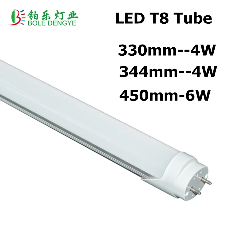 T8 1ft 4 Вт 1.5ft 6 светодиодный трубчатый AC85 265v светильник SMD2835 настенный Холодный