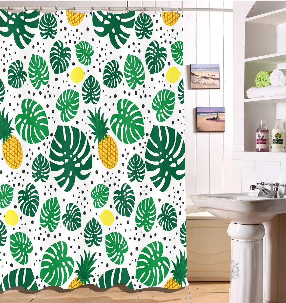 LB Custom Monstera Green Tropical Plants Pineapple Shower Curtain Waterproof Mildew Resistant Fabric Nature For Bathtub Decor
LB Custom Monstera Green Tropical Plants Pineapple Shower Curtain Waterproof Mildew Resistant Fabric Nature For Bathtub Decor